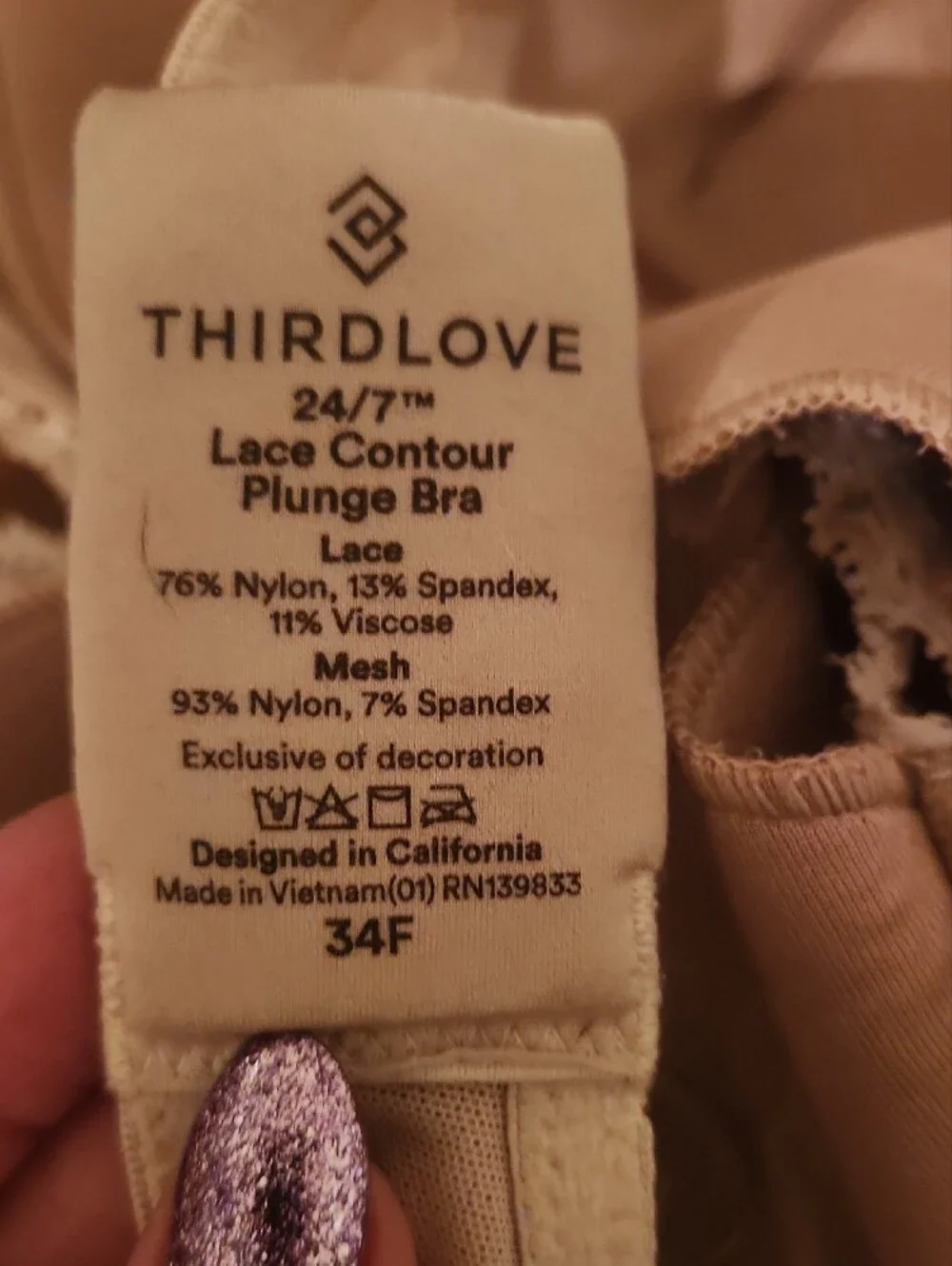 Three ThirdLove Lace Contour Plunge Bras